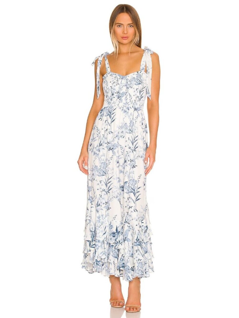 Yumi Kim NWT Trisha Maxi Dress in Lunar Garden Cyan size XL